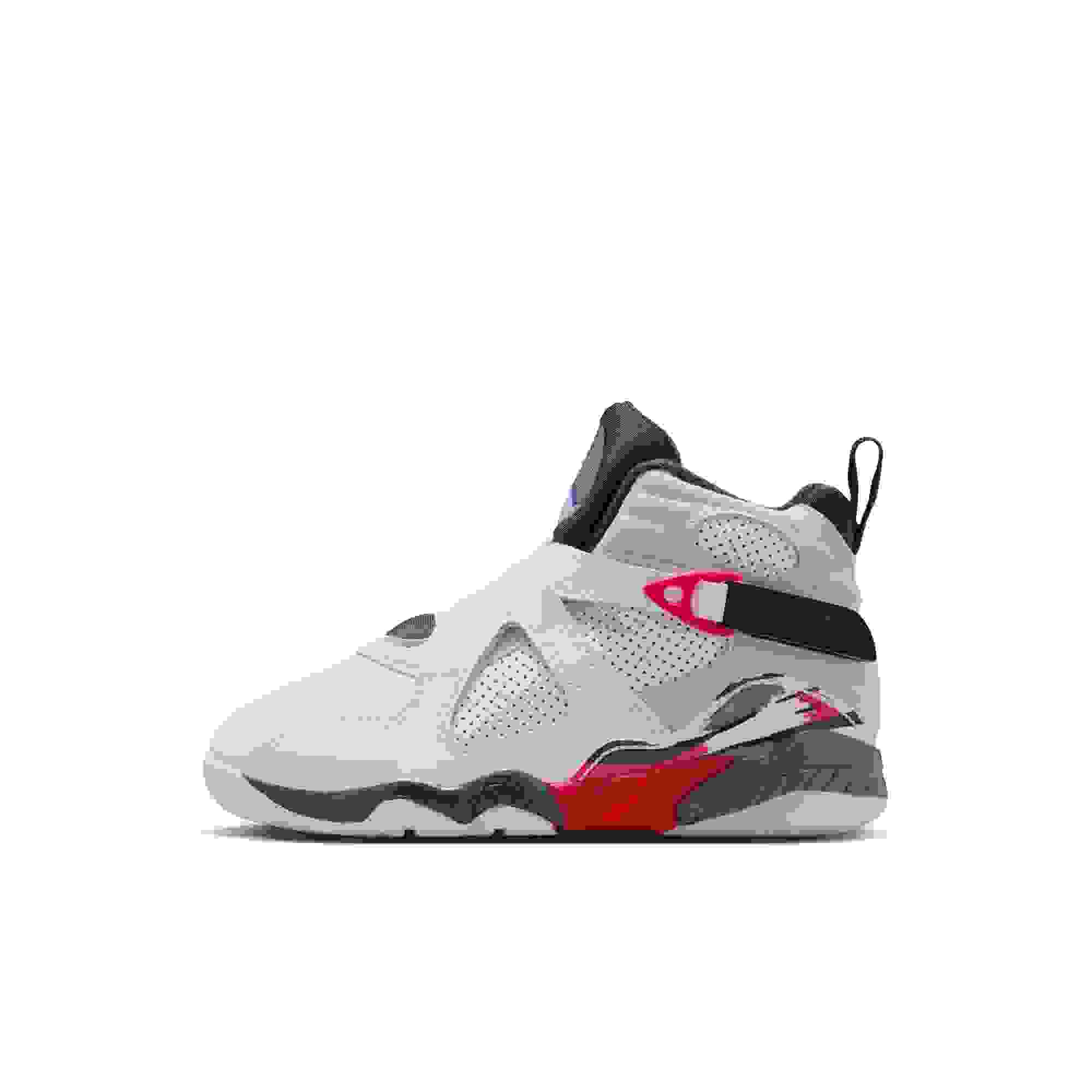 Jordan 8 Retro Preschool Kids' "White and True Red" Shoe